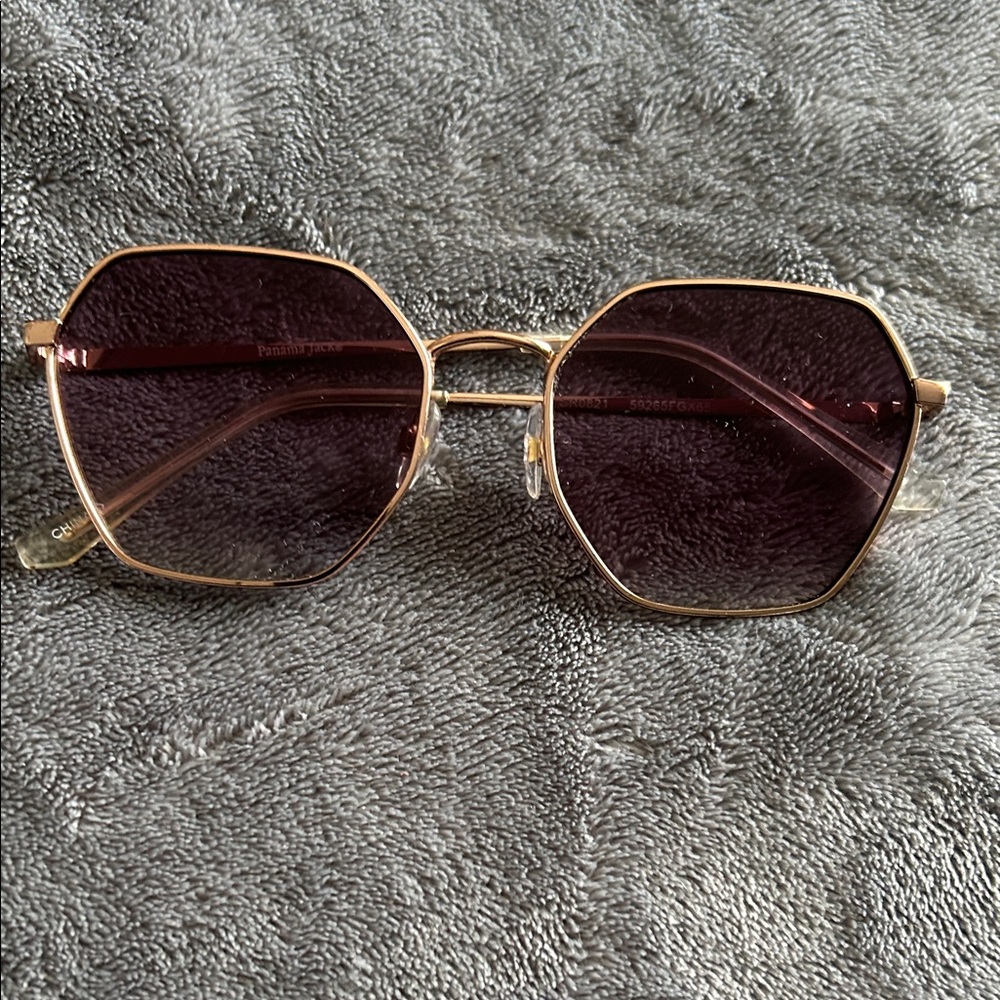 Chic Gold and Purple Sunglasses